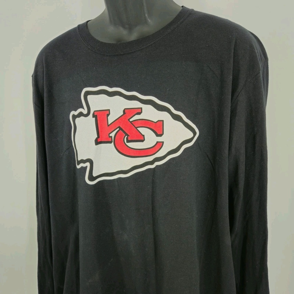 Fanatics Mens Size XL Kansas City Chiefs Travis Kelce Black Long Sleeve T-Shirt